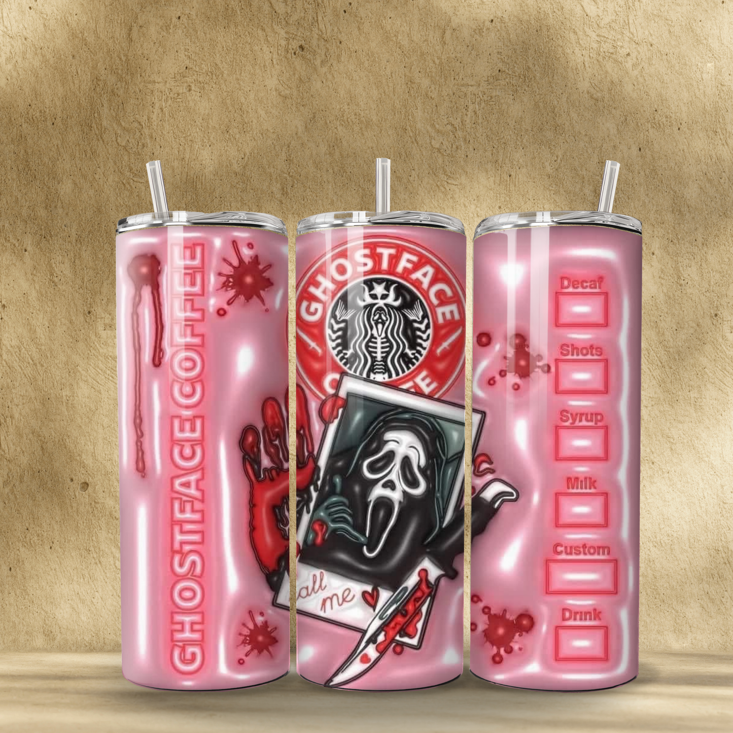 Ghostface Pink Tumbler 💕🔪