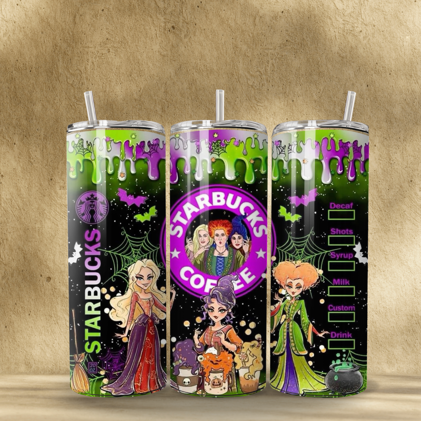 Witchy Drip Tumbler 💚💜