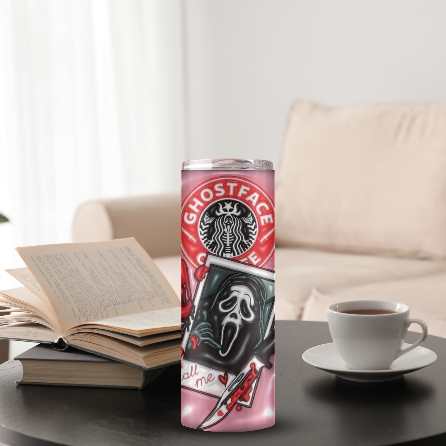 Ghostface Pink Tumbler 💕🔪