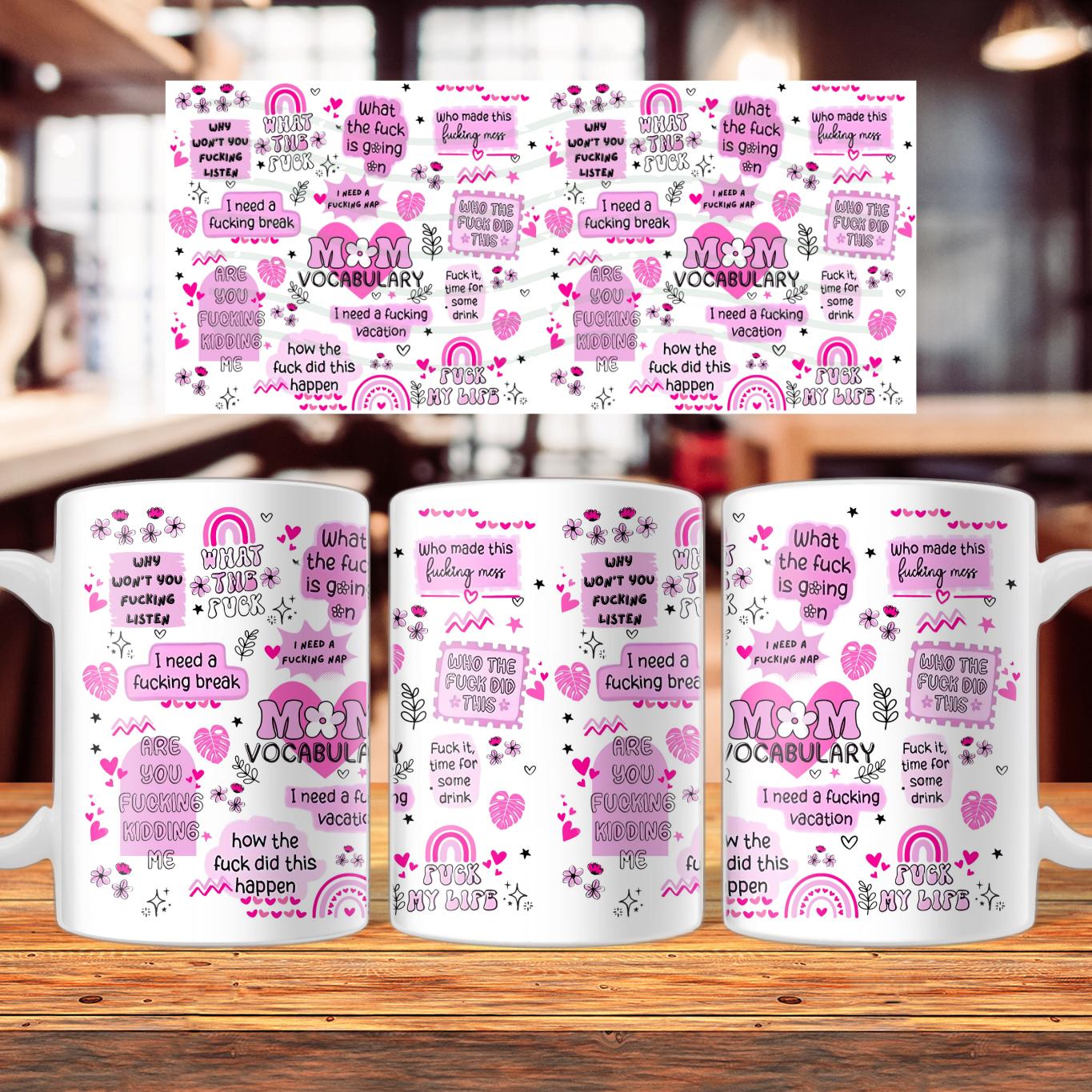 Mom Life Sayings Mug 💗